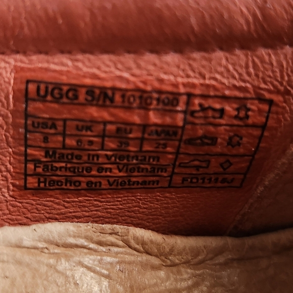 UGG Orange Loafers US 8 Leather Moccasins - Picture 14 of 16